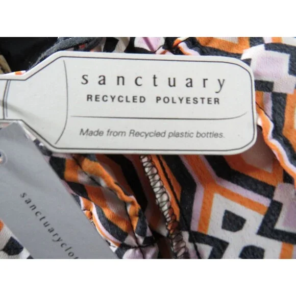 Sanctuary Geometric Print Relaxed Fit Trousers -Pockets- Size XL - Picture 2 of 11